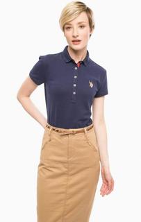 Однотонная хлопковая футболка поло U.S. Polo Assn.