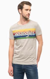 Серая футболка с принтом Wrangler