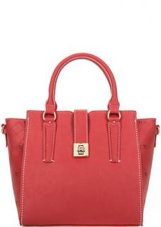 Красная сумка с контрастной строчкой Trussardi Jeans