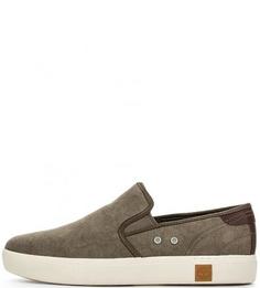 Тестильные слипоны цвета хаки Timberland