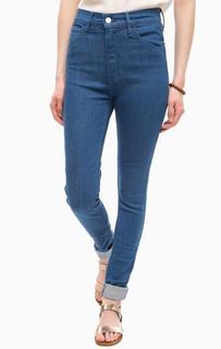 Синие зауженные джинсы с высокой посадкой Levis®