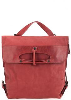 Кожаная сумка-рюкзак красного цвета Aunts & Uncles