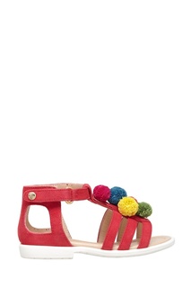 Замшевые босоножки Pom Pom Sandal Baby Aquazzura Children
