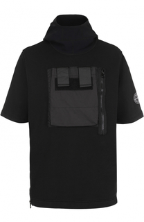 Хлопковый свитшот с накладным карманом и капюшоном Stone Island
