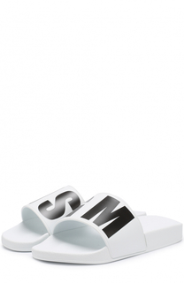Резиновые шлепанцы с логотипом бренда MSGM