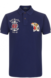 Хлопковое поло с контрастной отделкой Polo Ralph Lauren