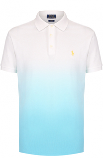 Хлопковое поло с эффектом деграде Polo Ralph Lauren