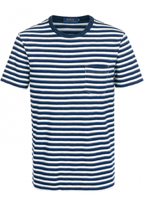 Хлопковая футболка в контрастную полоску Polo Ralph Lauren