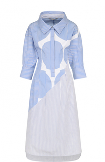Платье-рубашка в полоску с укороченными рукавами Stella McCartney