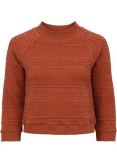 Футболка в вязаном дизайне (цвет корицы) Bonprix