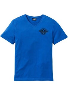 Футболка Slim Fit (лазурный) Bonprix
