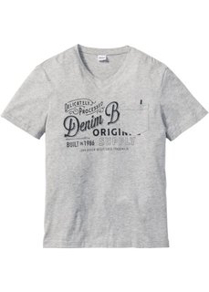 Футболка Regular Fit (светло-серый меланж) Bonprix