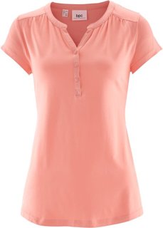 Футболка с коротким рукавом (лососево-розовый) Bonprix