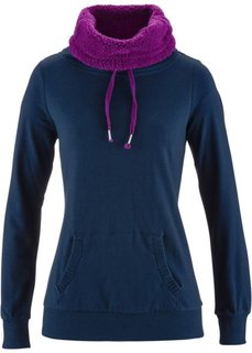 Пуловер (темно-синий/лиловая фиалка) Bonprix