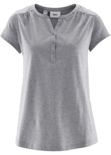 Футболка с коротким рукавом (светло-серый меланж) Bonprix