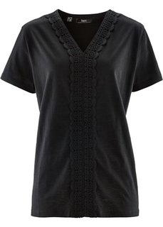 Футболка в стиле оверсайз (черный) Bonprix