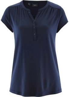 Футболка с коротким рукавом (темно-синий) Bonprix