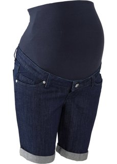 Джинсовые шорты для беременных (темно-синий «потертый») Bonprix
