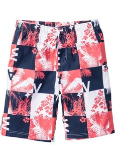 Пляжные бермуды Regular Fit (белый/красный) Bonprix