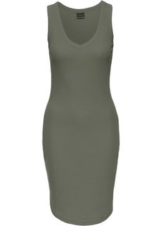Трикотажное платье (оливковый) Bonprix