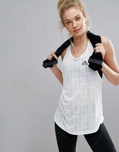 Легкий спортивный топ adidas - Белый