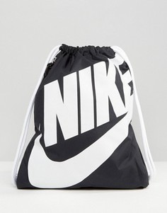 Рюкзак с затягивающимися шнурками Nike Heritage - Черный