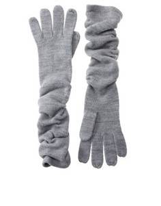 Мягкие длинные перчатки ASOS - Серый