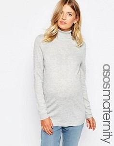 Джемпер для беременных с отворачивающимся воротником ASOS Maternity - Черный