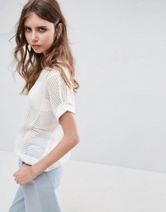 Прозрачный топ с отделкой в рубчик Vero Moda - Мульти