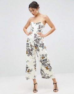 Приталенный комбинезон с цветочным принтом ASOS Occasion - Мульти
