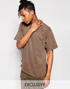 Свободная футболка Reclaimed Vintage - Коричневый