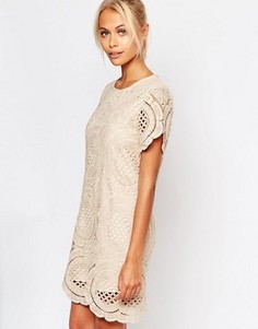 Ажурное платье Fashion Union - Бежевый