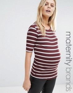 Полосатый топ для беременных в рубчик New Look Maternity - Красный