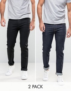 2 джинсов скинни (черные/синие) ASOS - СО СКИДКОЙ - Мульти