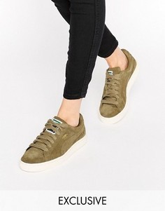 Замшевые кроссовки цвета хаки Puma эксклюзивно для ASOS - Зеленый
