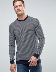 Джемпер из 100% хлопка в полоску United Colors of Benetton - Темно-синий
