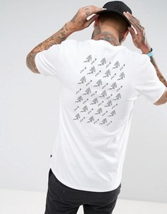 Белая футболка с принтом роз на спине Nike SB 841534-100 - Белый