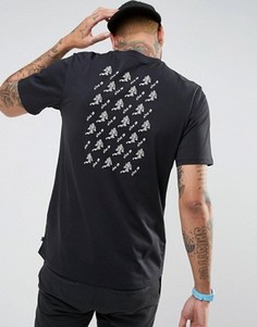 Черная футболка с принтом роз на спине Nike SB 841534-010 - Черный