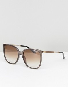 Большие квадратные солнцезащитные очки Gucci - Серый