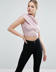 Топ на одно плечо ASOS - Розовый