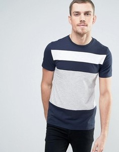 Футболка с разными полосками Celio - Темно-синий