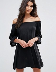 Свободное платье с широким вырезом Ax Paris - Черный