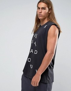 Футболка с принтом Over My Dead Body Cheap Monday Sound Tank - Черный