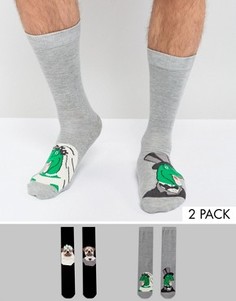 Набор из 2 пар носков с дизайном на тему свадьбы ASOS - Мульти