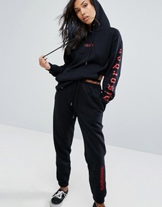 Комбинируемые oversize-джоггеры с принтом Wasted Paris - Черный