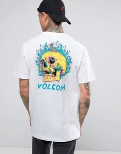 Футболка с черепом на спине Volcom x Tetsunori - Белый