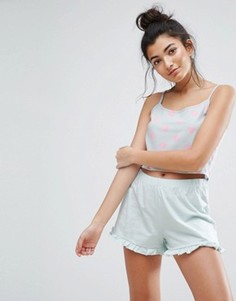 Пижамный топ с принтом ракушек Vero Moda - Мульти