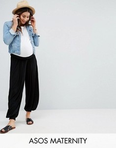 Полупрозрачные гаремные брюки ASOS Maternity - Черный
