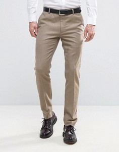 Брюки скинни из 100% мериносовой шерсти ASOS WEDDING - Серый
