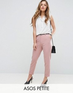 Брюки-сигареты с ремнем ASOS PETITE - Розовый